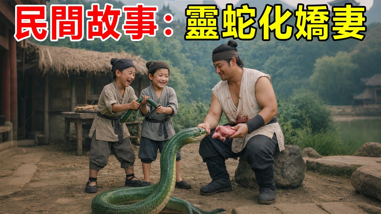 民間故事：頑童戲弄大青蛇，屠夫不忍殺生，割肉換蛇放生，那蛇竟磕頭謝恩；半年後母親催婚，娶回美嬌娘名喚「青青」，原是那條靈蛇回來報恩