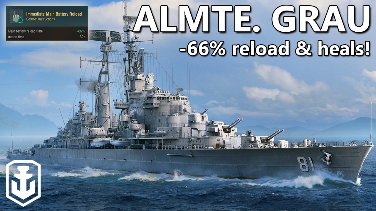 Grau Buffed with Healing for More Insane DPM! (World of Warships)