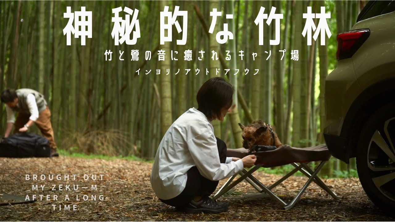 【神秘的な竹林で愛犬と夫婦キャンプ】静寂の中で過ごす贅沢時間