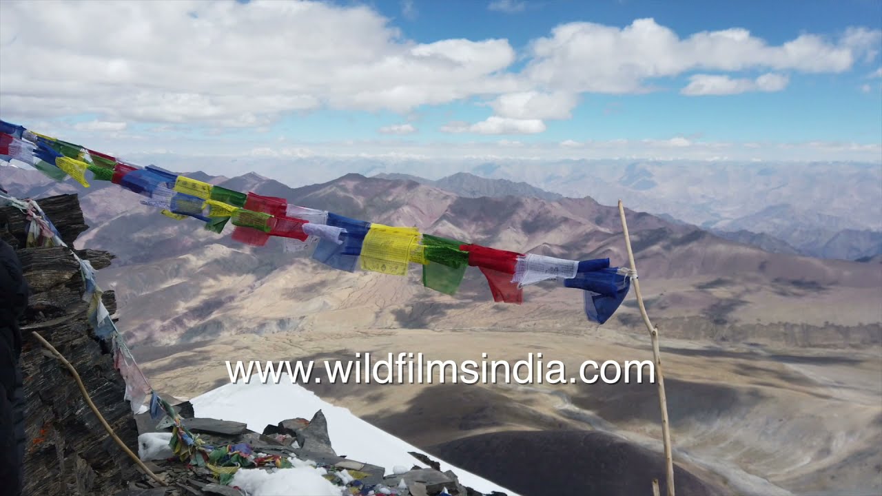 Kangyatse 2 summit view, KY1, view of KY1, KY2 from Kongmaru La, Skywalker team make mok-mok