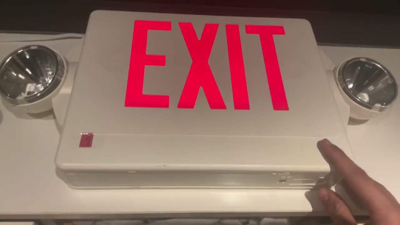 Lithonia 3 lhqms and 3 elm2 update + 1 new exit sign combo 