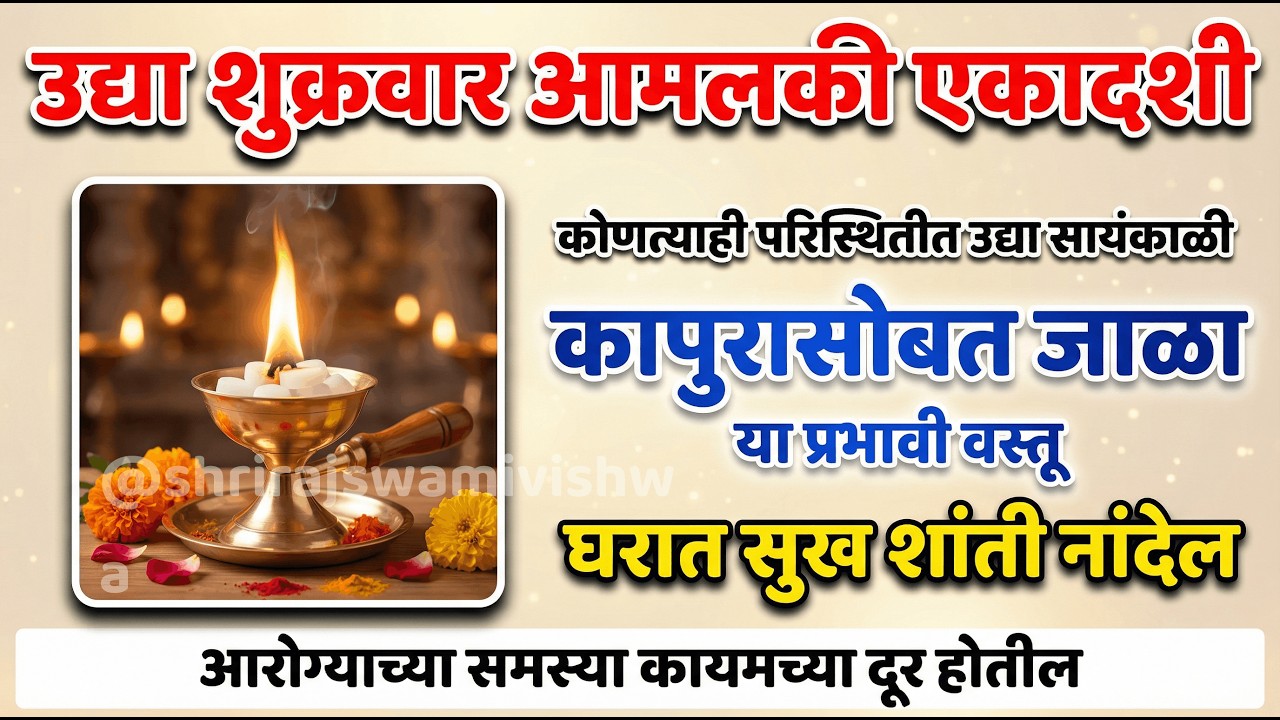 उद्या आमलकी एकादशी | कापुरासोबत जाळा या  वस्तू | घरात धनवृष्टी, शत्रू नाश, नजरदोष दूर
