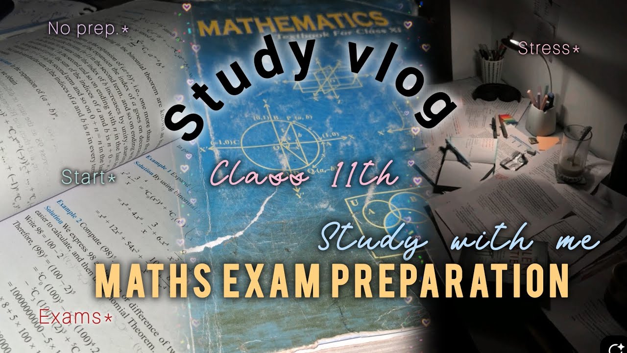 My Maths Exams Preparation| Class 11th |Study with me  #study #cbse #new #vlog 