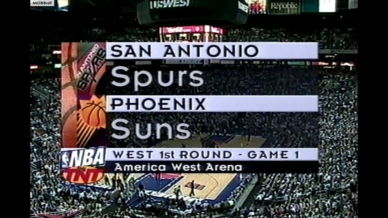NBA On TNT - Spurs @ Suns 1998 Playoffs R1 Game 1 Highlights