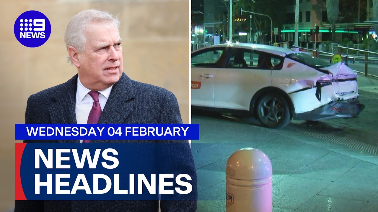 Former Prince Andrew moves out; Teen stabbed and rammed by car thieves | 9 News Australia
