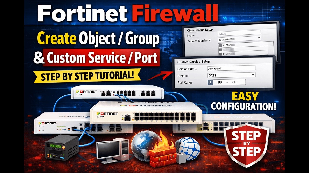 How to Create Object & Object Group in Fortinet Firewall step by step?