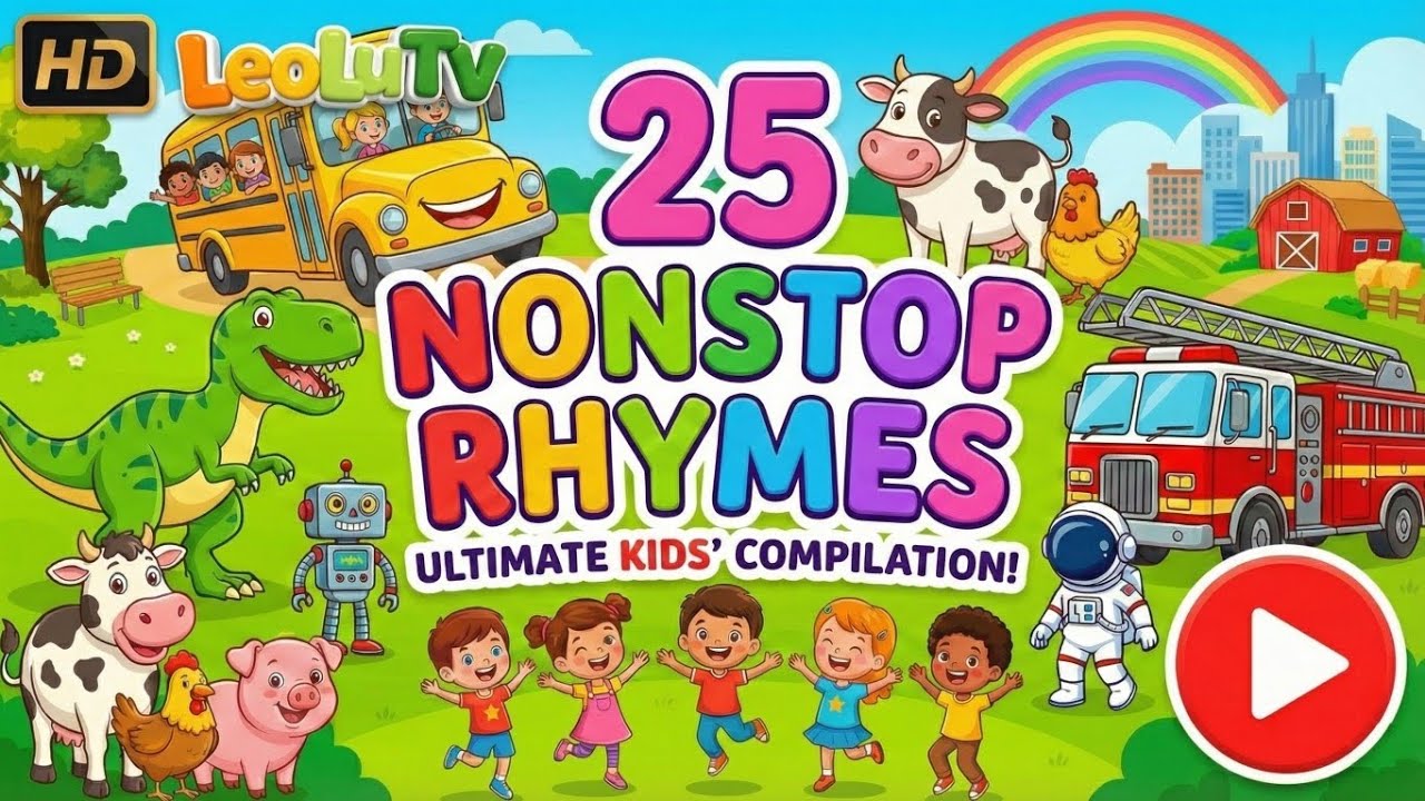 The Big Yellow Bus! + More Stories! | 40 Minutes Cartoon Nursery Rhymes & Kids Songs |  @LeoLuTv