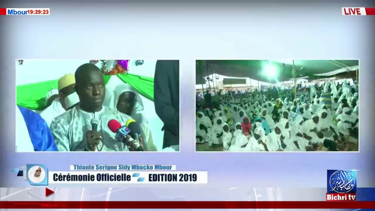 EN DIRECT| Cérémonie Officielle  Thiante Serigne Sidy Mbacke Mbour  Edition 2019