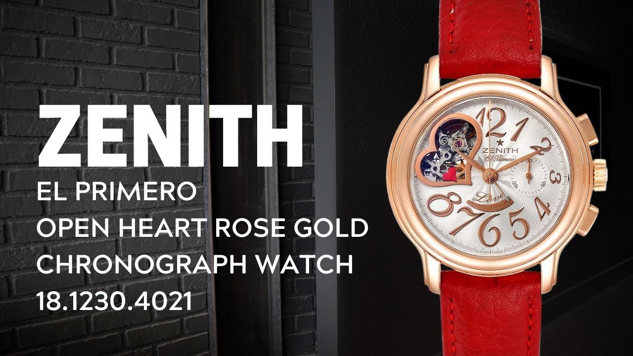 Zenith El Primero Open Heart Rose Gold Chronograph Watch 18.1230.4021 | SwissWatchExpo