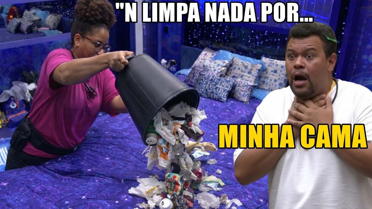 MILENA JOGA BAUDE DE LIXO NA CAMA DE BABU