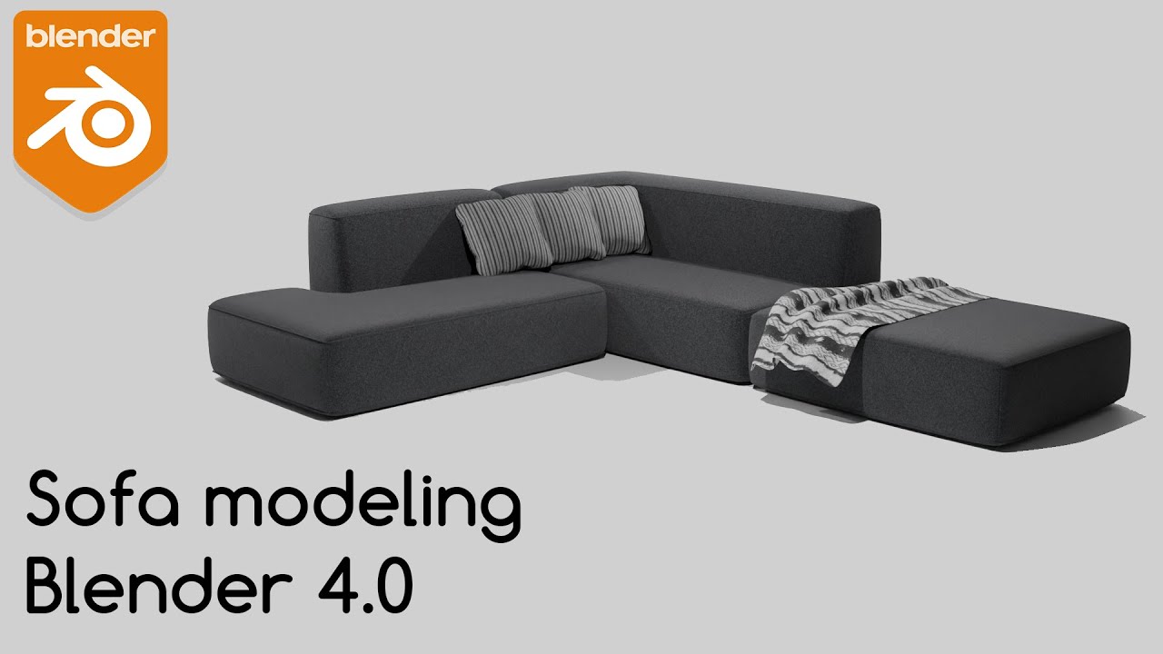 Fast sofa modeling in Blender 4.0