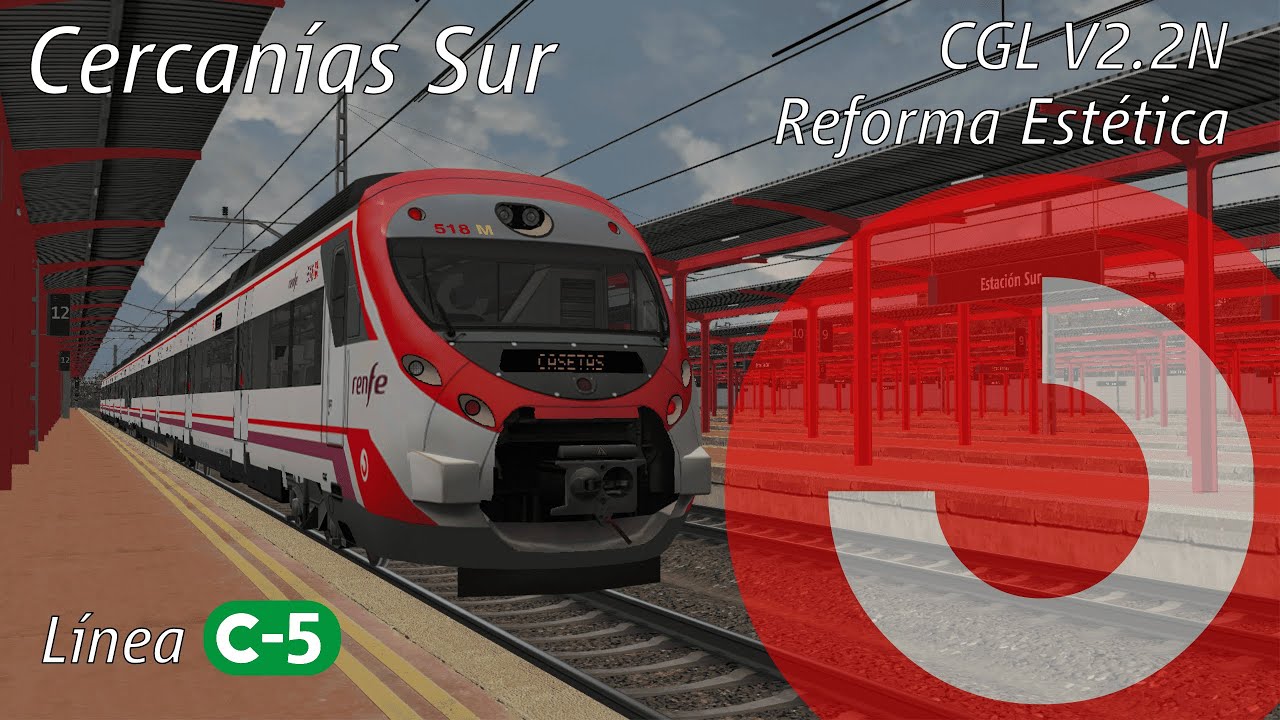 [OPEN RAILS] Recorrido por la ruta CGL V2.2N Reforma Estética. Línea C-5 de Cercanías Sur.