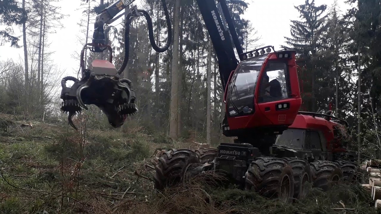 Komatsu 931XC & C144 spielen mit  Käfer Bäume🤣😂😁