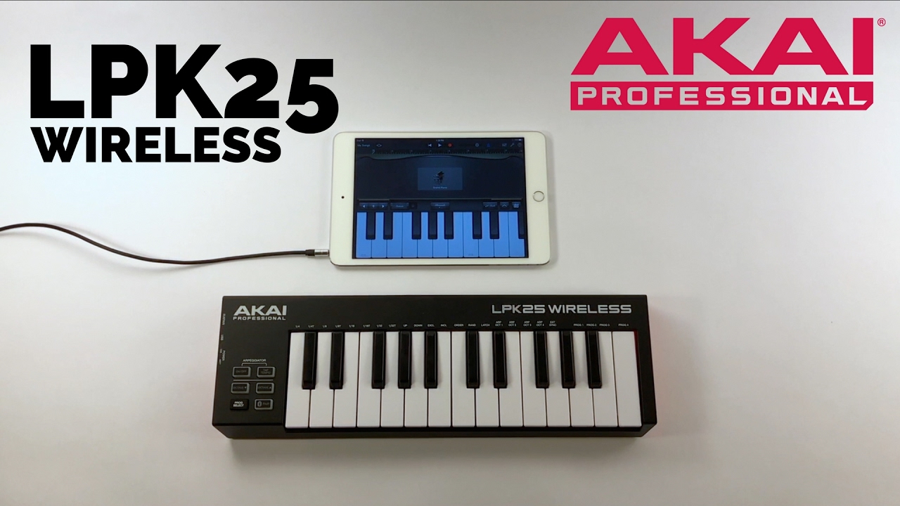 AKAI : Le clavier et contr&ocirc;leur Midi sans fil LPK25 WIRELESS 