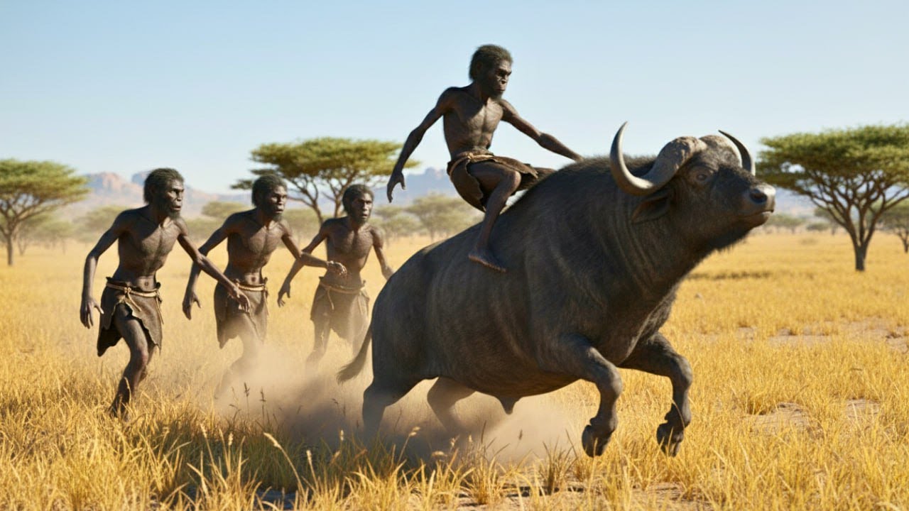 Primitive Hunters vs a Rampaging Buffalo The Most Intense Chase Ever Filmed