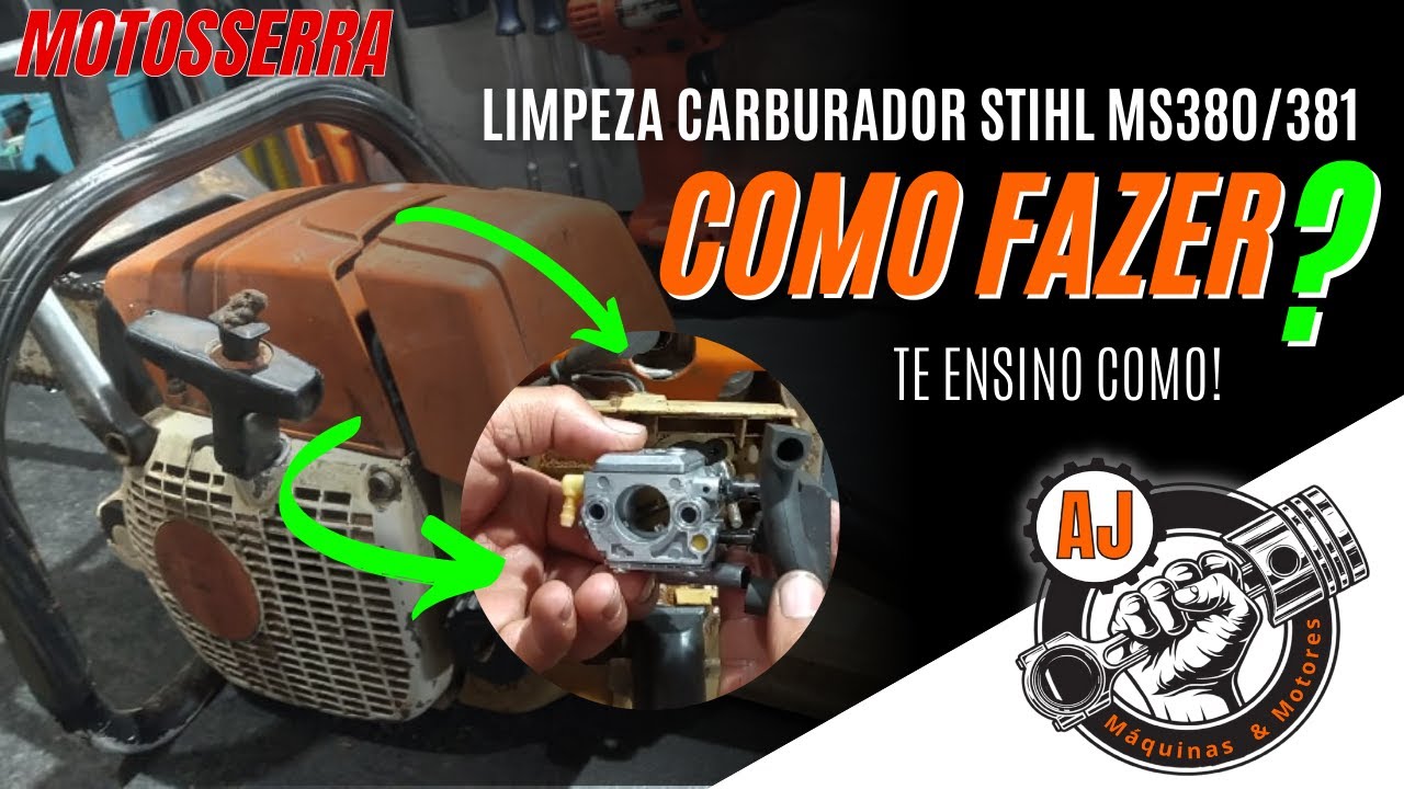 Limpeza de Carburador Motosserra Stihl MS 380/381- COMO FAZER ?
