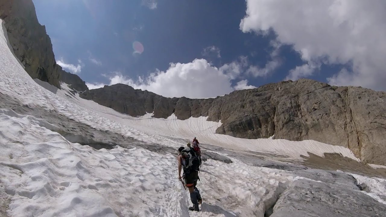 Marmolada escursione Punta Penia crepacci ghiacciaio GoPro
