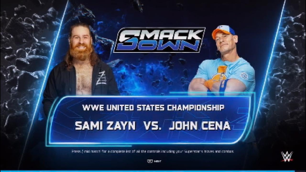 John Cena vs Sami Zayn U.S Title Match