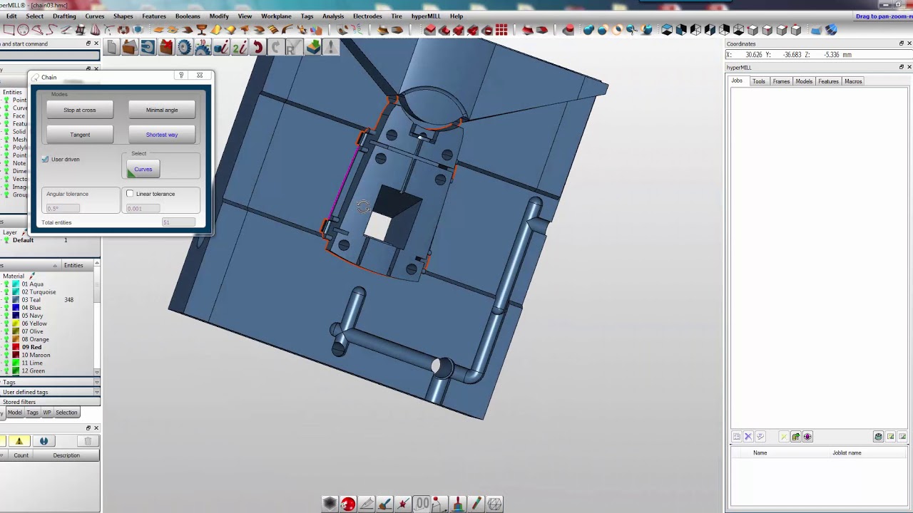hyperCAD-S 2018.1 - Chain Selections