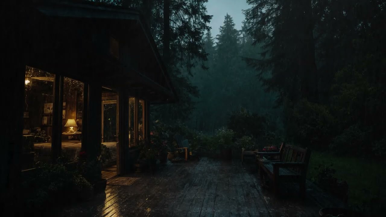 Soothing Rainfall on a Forest Trail 🌲 Calm, Focus & Sleep