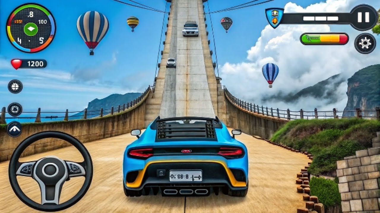 Epic High Speed GT Car Stunt Challenge: Deadly Sky Ramp Survival Mobil Android GamePlay #3