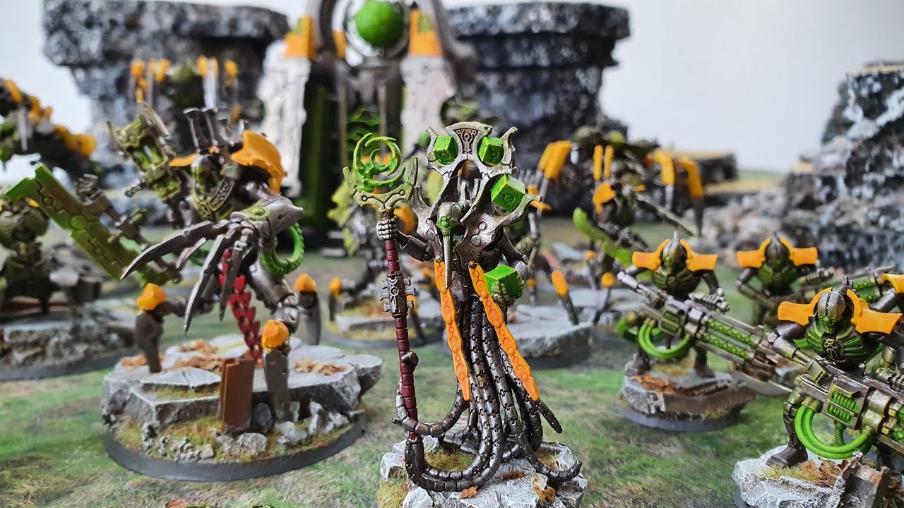 Speed painting Necrons, OSL, wash, dry brushing, Warhammer 40k