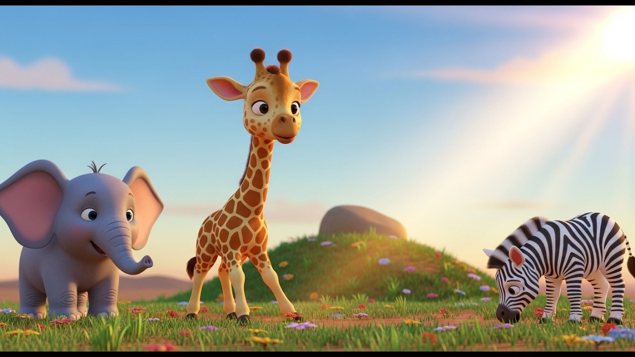 Baby Giraffe Stretch Stretch | Fun Animal Song for Kids | Toddler Sing Along