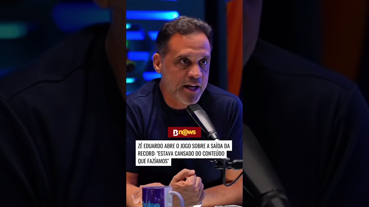 Z&eacute; Eduardo abre o jogo sobre a sa&iacute;da da Record: 
