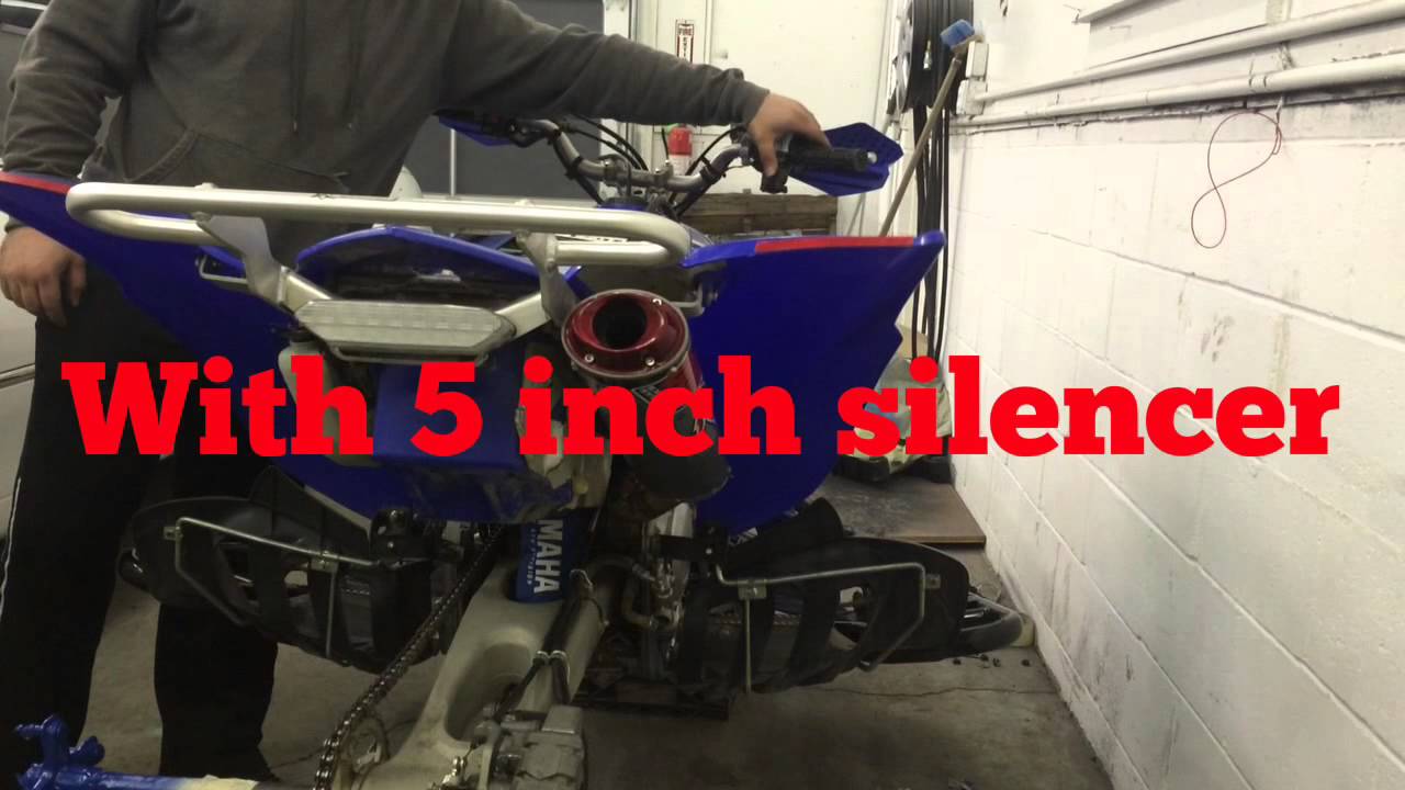 Big gun exhaust with/without silencer comparison