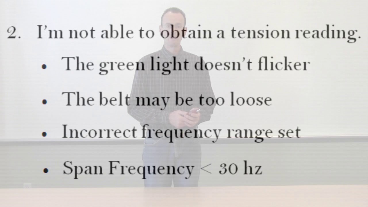 Sonic Tension Meter Troubleshooting