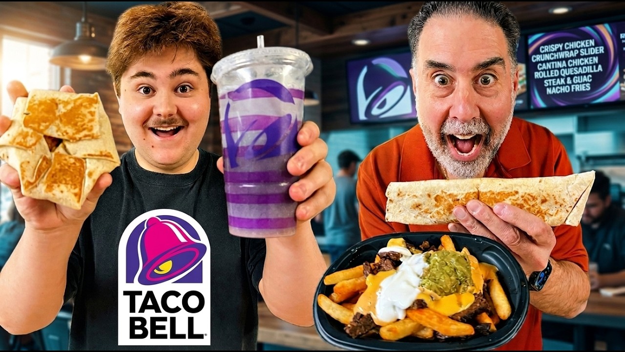 Taco Bell’s NEW Chicken Crunchwrap Sliders, Rolled Quesadilla & MORE Review! 🔥🌮
