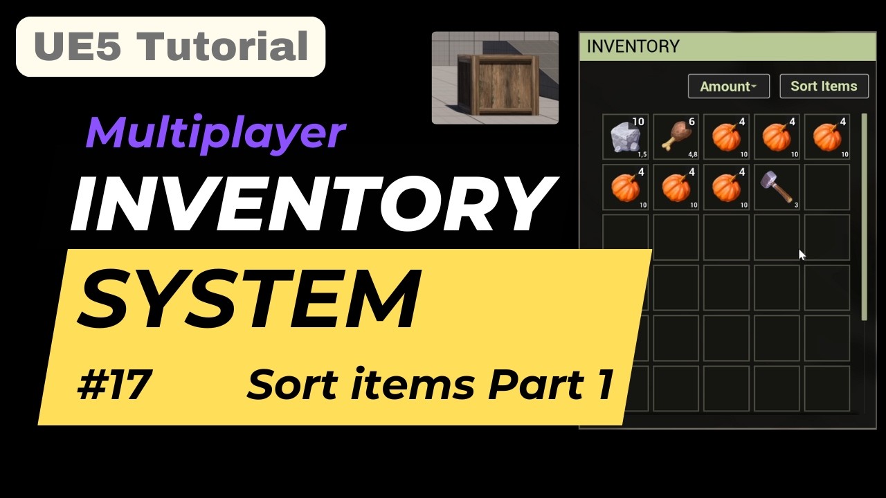 Sort Inventory items Part 1 #17 | Multiplayer Inventory System in Unreal Engine 5