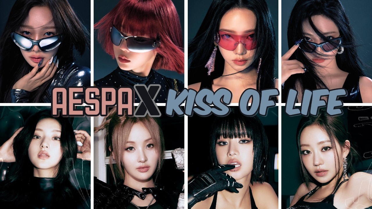 AESPA&KISS OF LIFE-WHIPLASH+IGLOO+PINK HOODIE #aicover