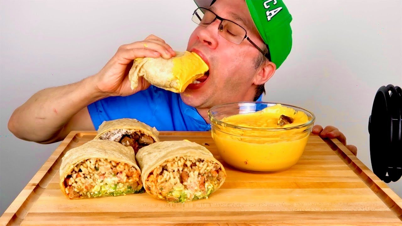 ASMR • Chipotle • burritos • Mukbang !  먹방 | Extremely  Messy • Eating  Show!