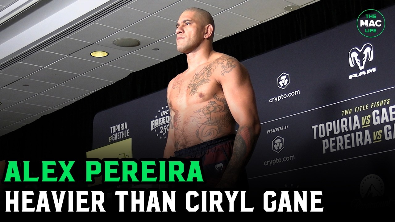 Alex Pereira is heavier than Ciryl Gane | UFC White House: Official Weigh-Ins