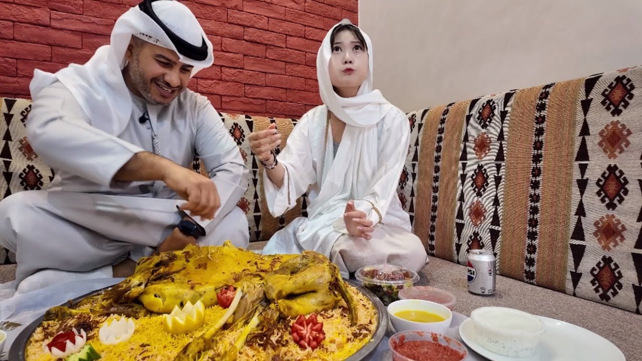Korean TRY Arabic food for the first time in UAE 🇦🇪🇰🇷