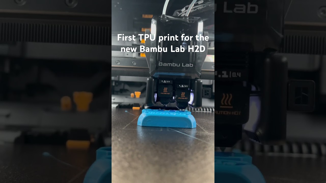 First TPU 95A HF print with the Bambu Lab H2D! #printlab #functionalprint #3dprinter @BambuLab