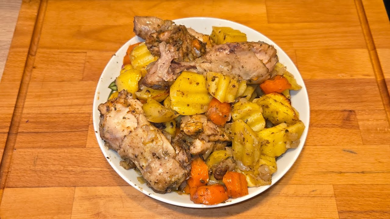 Курица с картошкой в рукаве для запекания. Быстрый ужин без заморочек