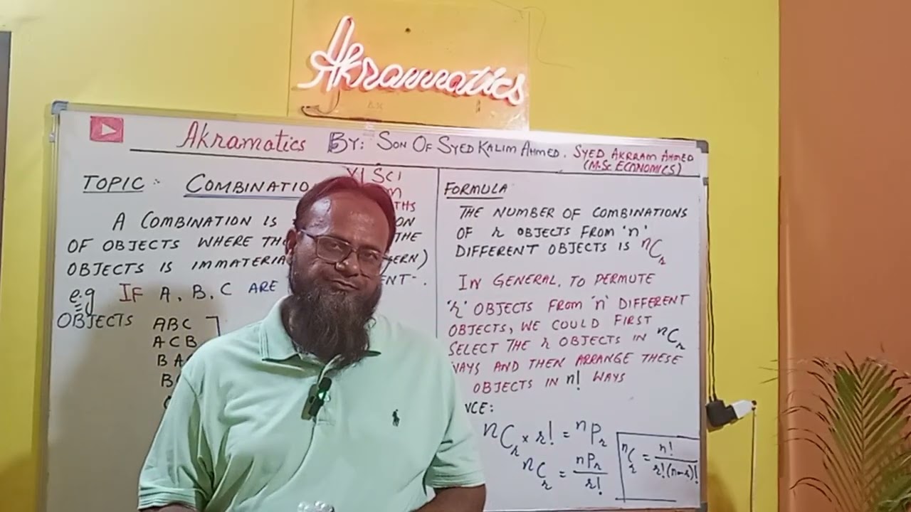 Topic | COMBINATION Basic Advance ( XI Sci Xii com B.Com Stats .M.A   O/A Level) #Combination