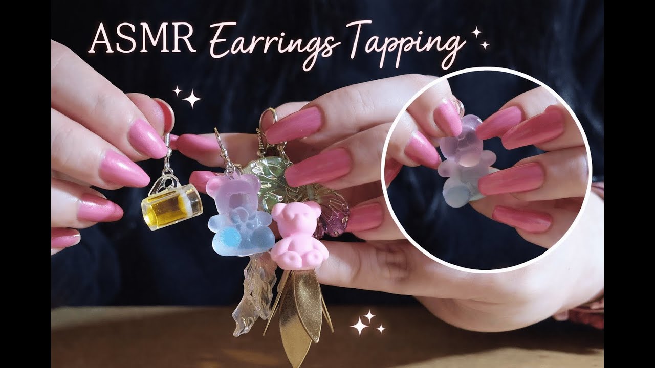 73 🧸 Cute Earring Tapping | No Talking ASMR