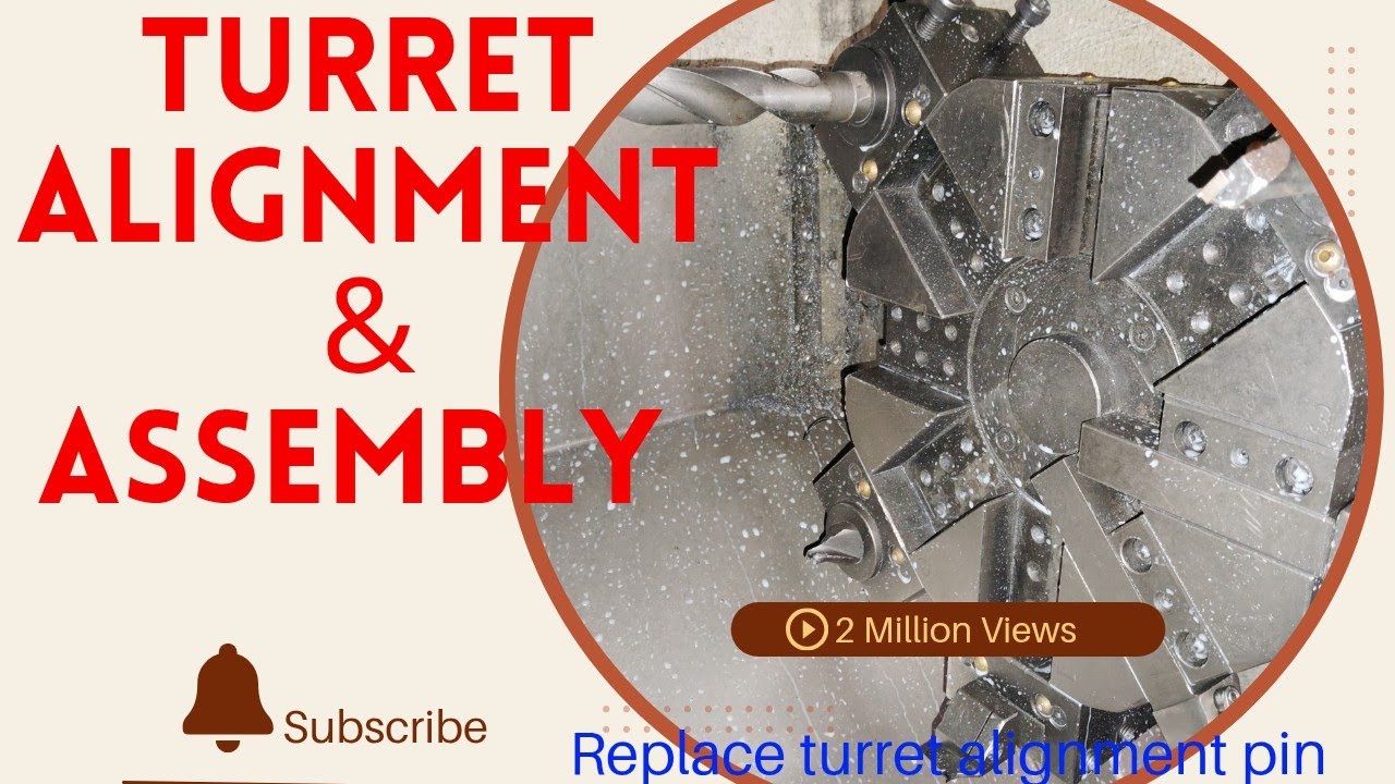 CNC Lathe Machine Turret Assembly & Alignment /Turret का Alignment सेट कैसे करें #turret  #alignment