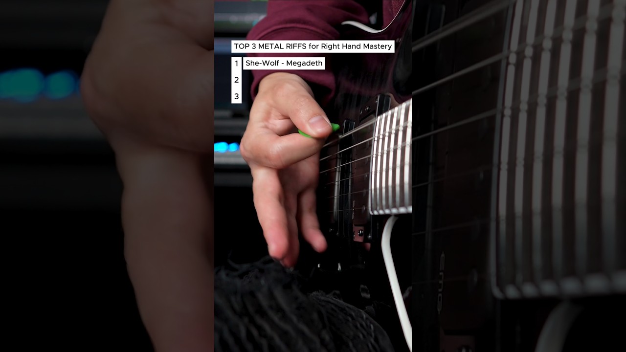 3 Key Metal Riffs to Improve Your Right Hand Technique! 🎸 #metal