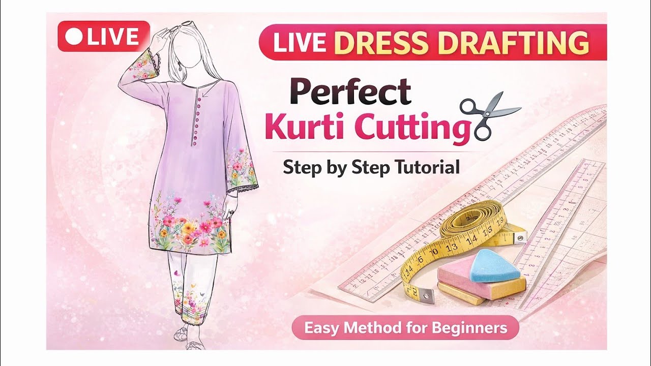 Live Dress Drafting | Perfect Kurti Cutting