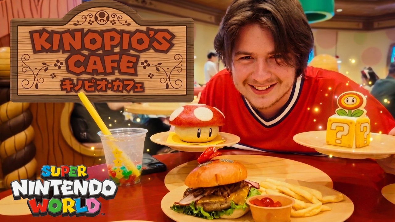 Inside Kinopio's Cafe at Super Nintendo World Japan