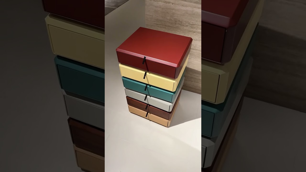 Super fun rainbow bucket cabinet with 360-degree rotating design超好玩的彩虹斗柜，可360度旋转设计