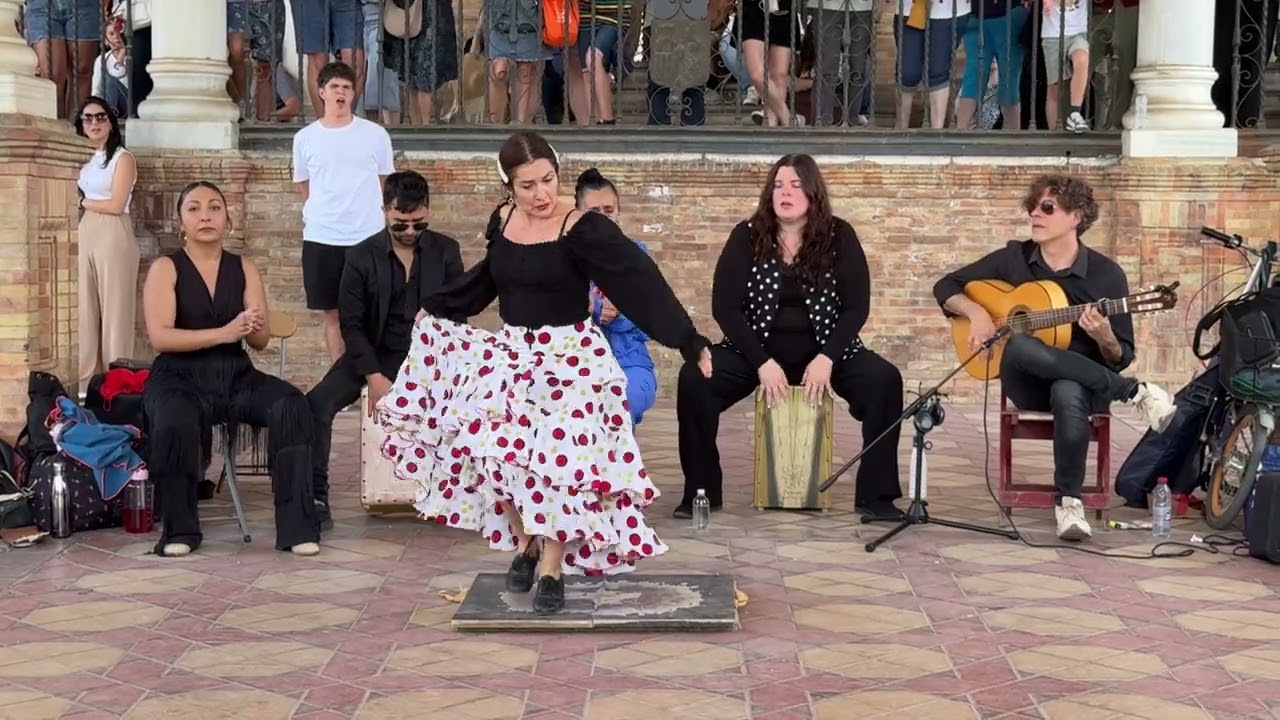 Flamenco on the Plaza de España, Seville.
