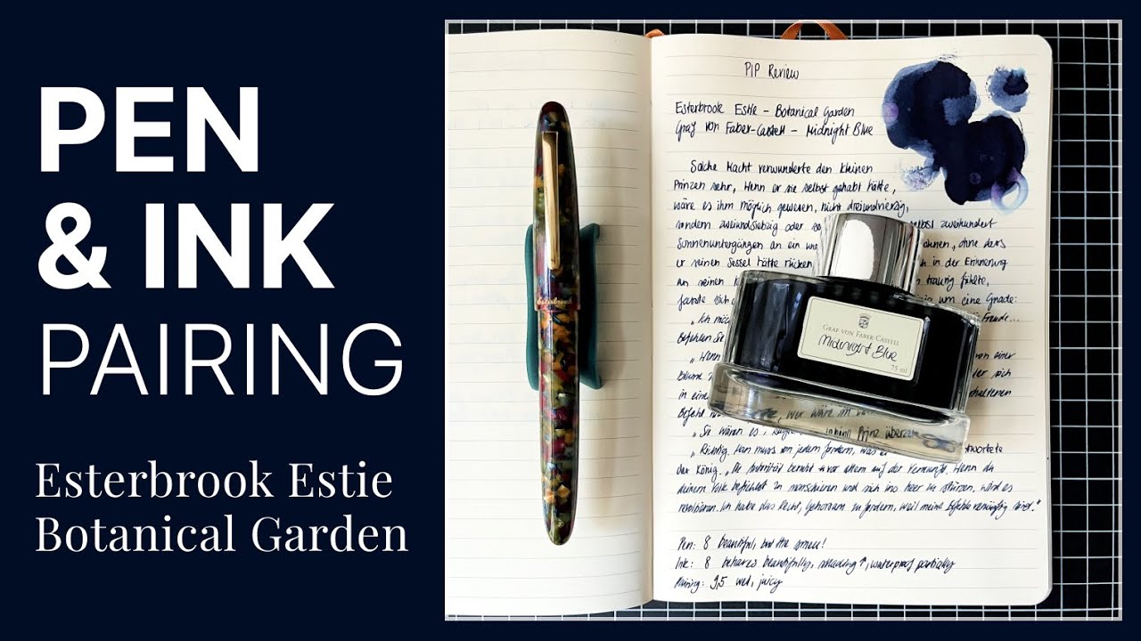 Why I was hesitant about this ink // Faber Castell Midnight Blue & Esterbrook Estie Botanical Garden