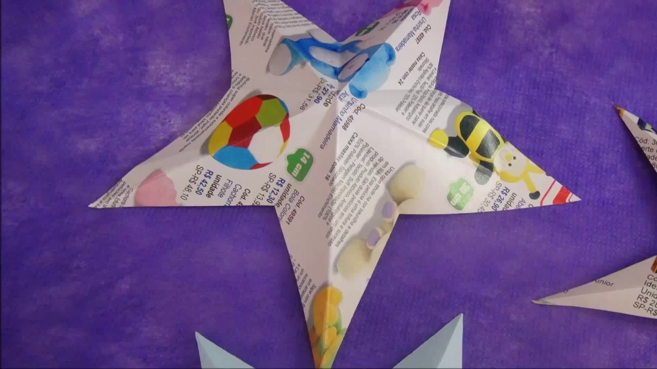 Como Recortar Estrelas à Mão Livre - #3