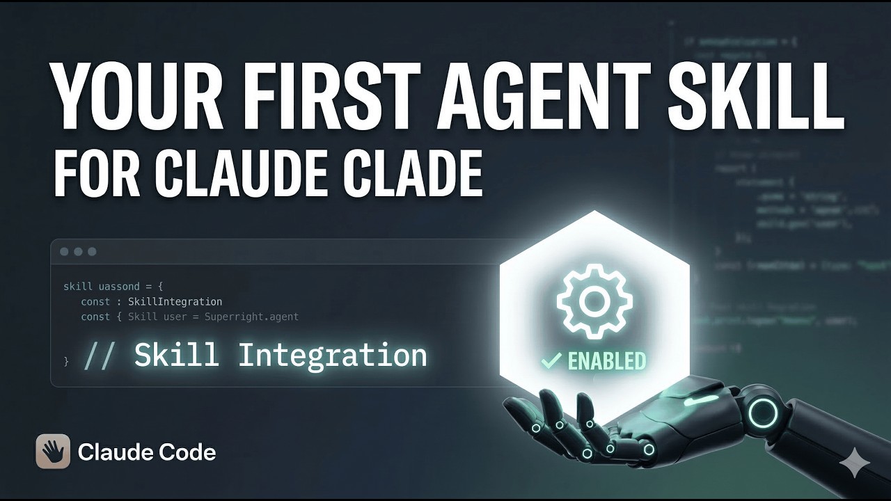 Claude Code Skills Tutorial: Build Your First Agent Skill