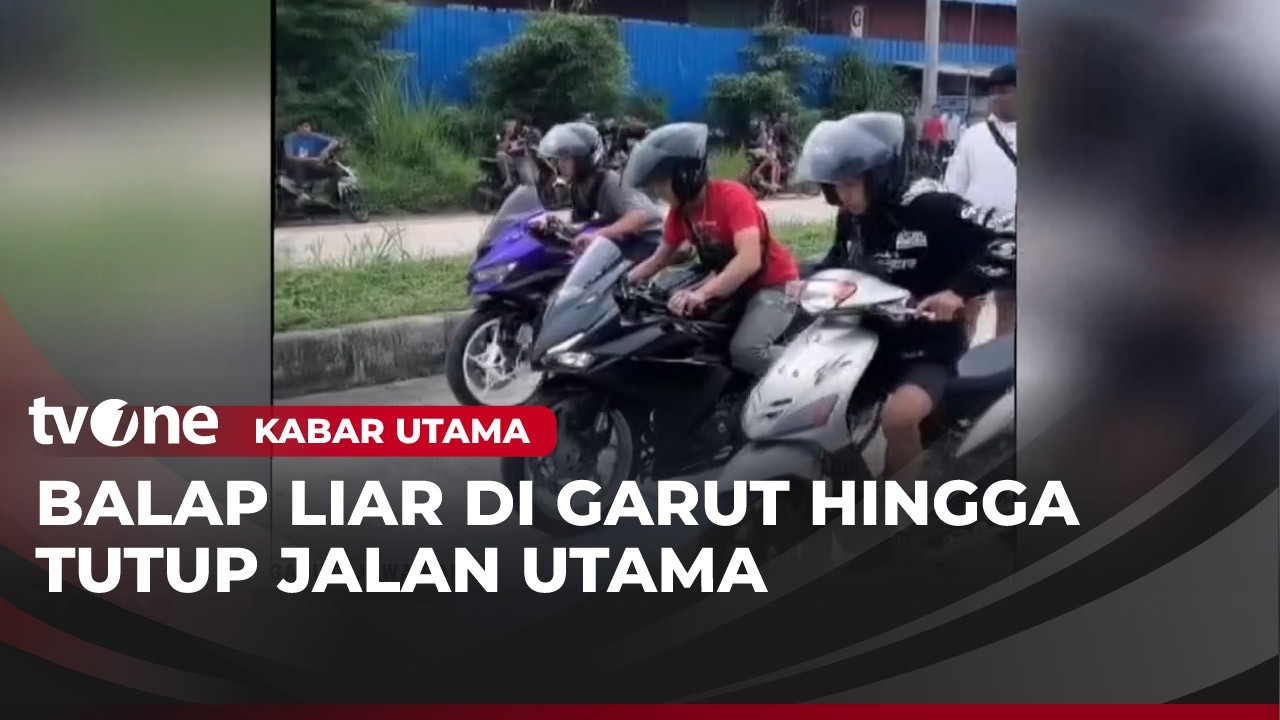 Viral, Balap Liar Motor dan Mobil di Garut Tutup Jalan Utama | Kabar Utama